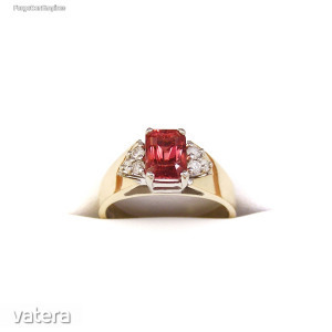 Elbűvölő Pink Turmalin - Brill Gyémánt Női Arany Gyűrű különlegesség! << lejárt 1338302 73 fotója