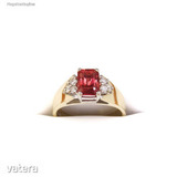 Elbűvölő Pink Turmalin - Brill Gyémánt Női Arany Gyűrű különlegesség! << lejárt 137215