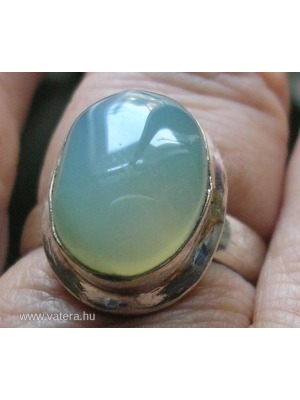 925 ezüst gyűrű 19,3/60,6 mm zöld aventurin << lejárt 88019