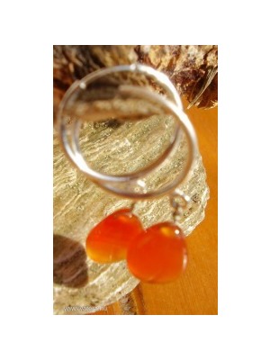 925 ezüst fülbevaló narancs onix kővel << lejárt 562646