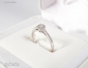 Gyönyörű Gyémántokkal kirakott 18 karátos Fehérarany Gyűrű - 0,25 Ct << lejárt 3616467 27 fotója
