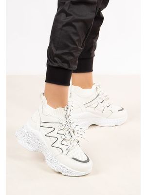 High-top merida fehér női sneakers