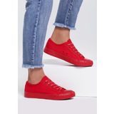 Lapos piros női tornacipő