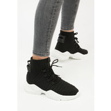 High-top dionele fekete női sneakers