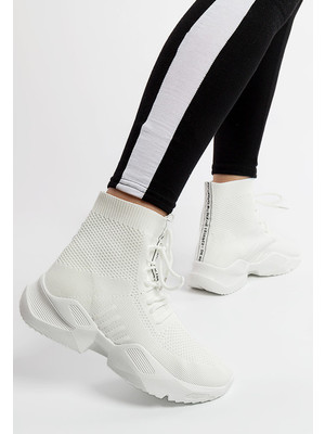 High-top tamika fehér női sneakers << lejárt 776519