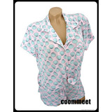Clothin&Co rózsaszín alapon kagylós, gombos fazonú pizsama (42-44) << lejárt 107493