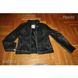 Fekete, műbőr, újszerű, divatos dzseki, M << lejárt 722355