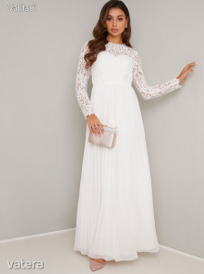 Chi Chi London hosszú ujjú menyasszonyi ruha 38-as új, különleges hátkivágás << lejárt 2521251 99 fotója