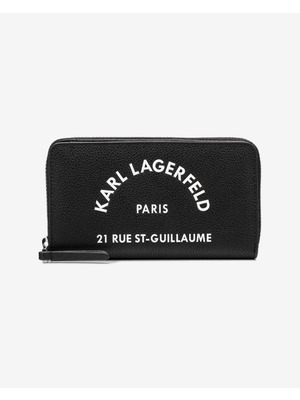 Karl Lagerfeld Rue St Guillaume Medium Pénztárca Fekete << lejárt 272314