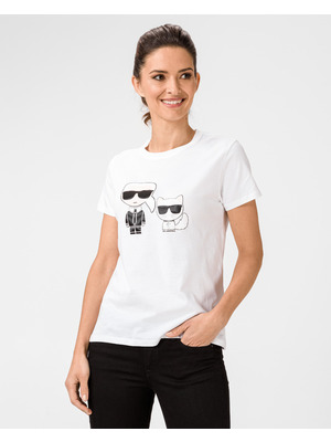 Karl Lagerfeld Ikonik Karl & Choupette Póló Fehér << lejárt 588250