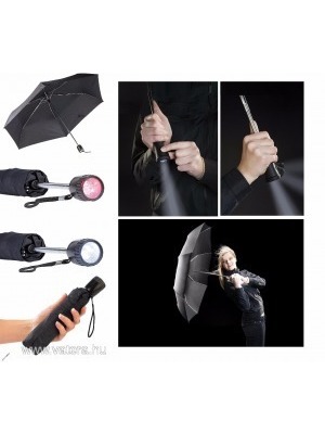 Praktikus esernyő led zseblámpa fogantyúval, riasztó fénnyel! << lejárt 228276