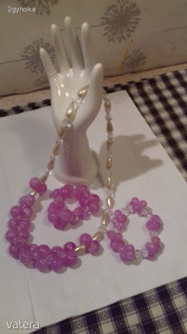 Divatos nyaklánc karkötővel üveg gyöngyből 2db -os szett több szinben is eladó << lejárt 7101756 37 fotója