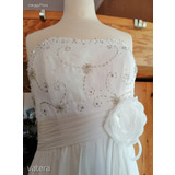 Új esküvői ruha 36-38 -os , gyöngyös, ekrű színű muszlin , finoman elegáns << lejárt 980691
