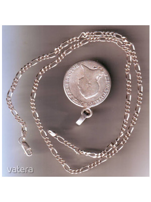 Férfi ezüst nyaklánc régi, ezüst pénz medállal << lejárt 68691