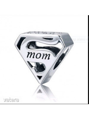 Pandora jellegű ezüst 925 charm "Supermum" << lejárt 815327