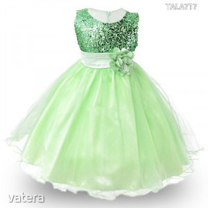 Zöld Flitteres tüll szoknyás kislány ruha alkalomra partira 2-12év AZONNAL POSTÁZOM! << lejárt 8330885 43 fotója