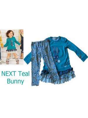NEXT keresett nyuszis tunika és virágos leggins a Teal Bunny koll.-ból 104-es méretben (3-4 év) << lejárt 369405