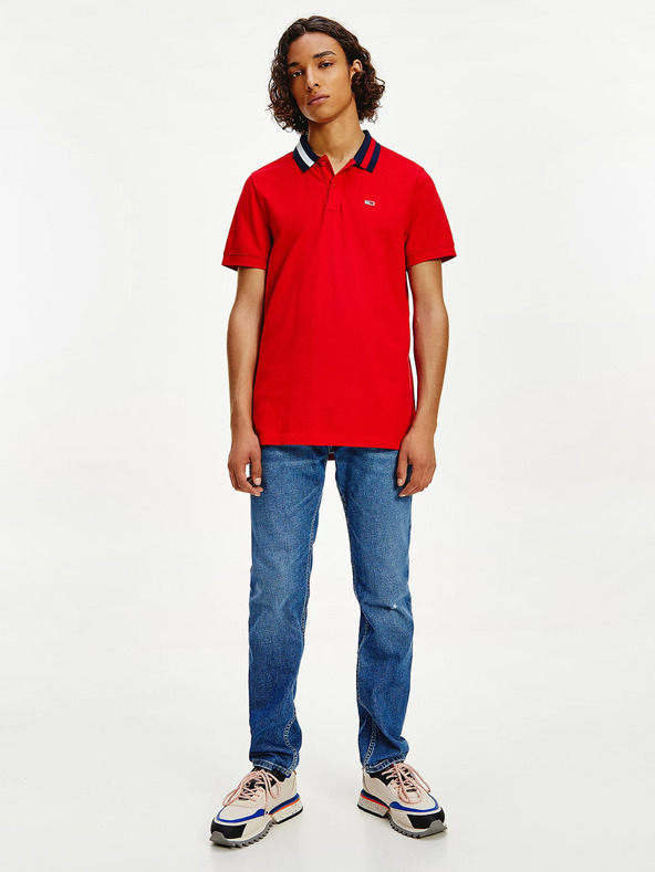 Tommy Jeans Teniszpóló Piros fotója