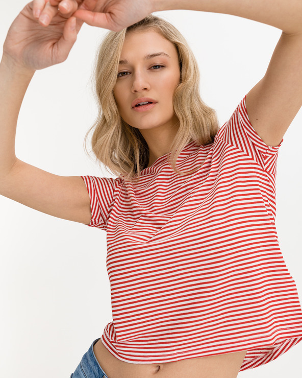 Tommy Jeans Póló Piros Fehér fotója