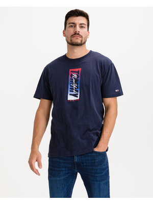 Tommy Jeans Vertical Logo Póló Kék