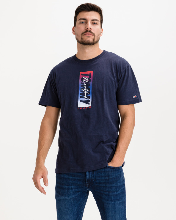 Tommy Jeans Vertical Logo Póló Kék fotója