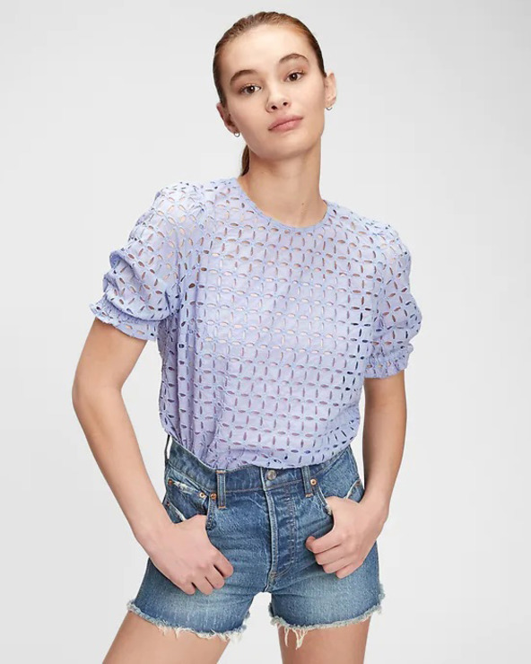 GAP Puff Blúz Kék << lejárt 3071184 4 << lejárt 9680277 94 fotója