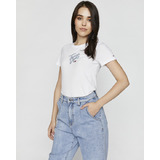 Tommy Jeans Skinny Script Tee Tričko Fehér