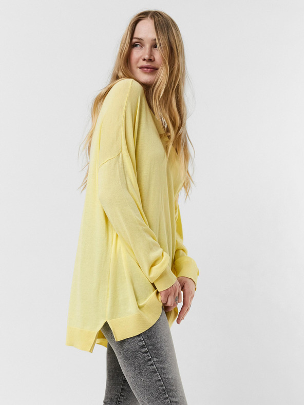 Vero Moda Jennifer Pulóver Sárga fotója