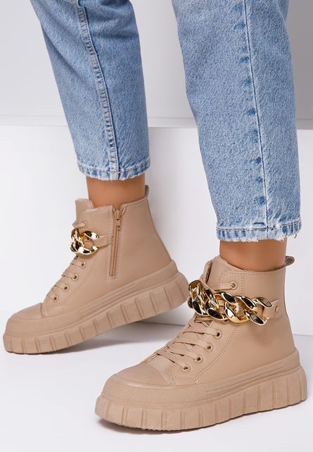 Serna kaki high-top sneakers fotója