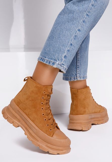 Evantis camel high-top sneakers fotója