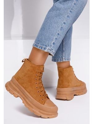 Evantis camel high-top sneakers