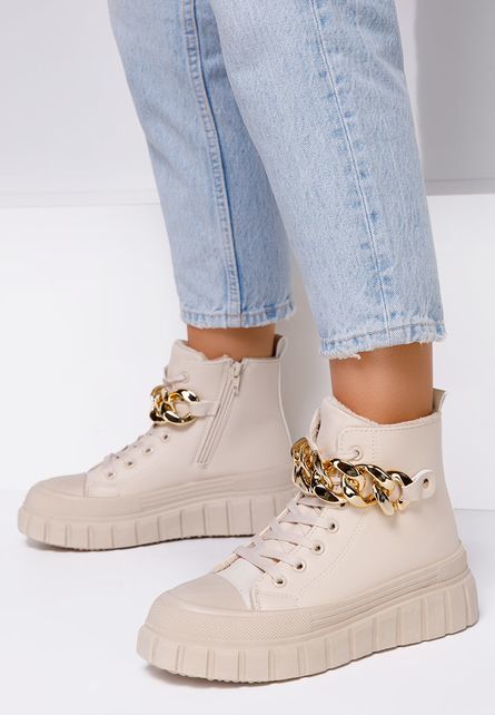 Serna bézs high-top sneakers fotója