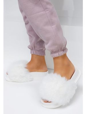 Brizara fehér platform papucs