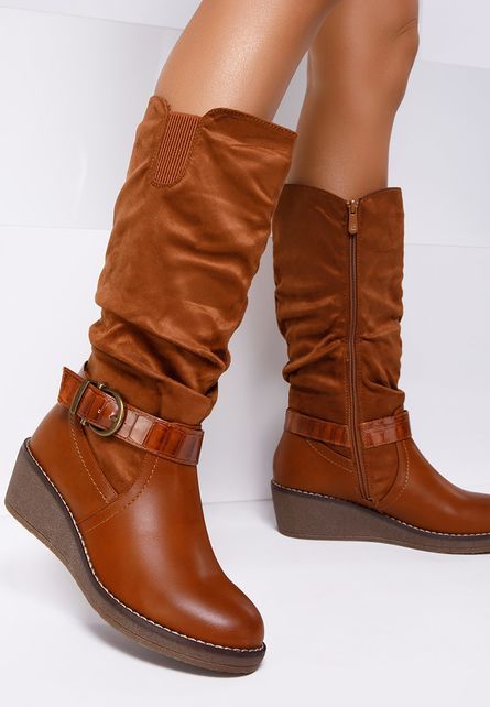 Jeniele camel platform csizma fotója