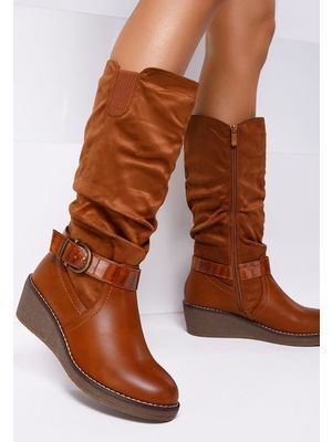Jeniele camel platform csizma