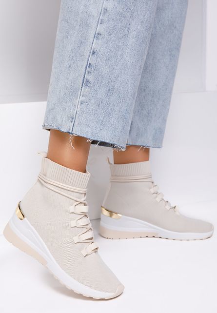Brielle bézs high-top sneakers fotója