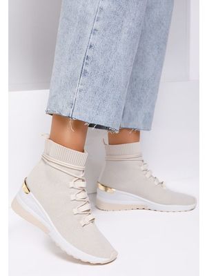 Brielle bézs high-top sneakers