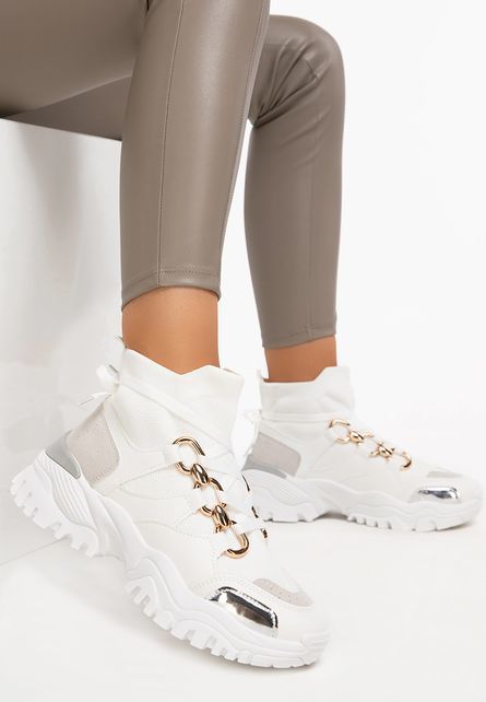 Sheridan fehér high-top sneakers fotója