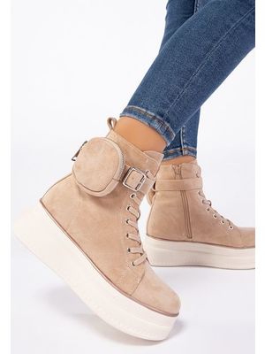 Monaco bézs high-top sneakers