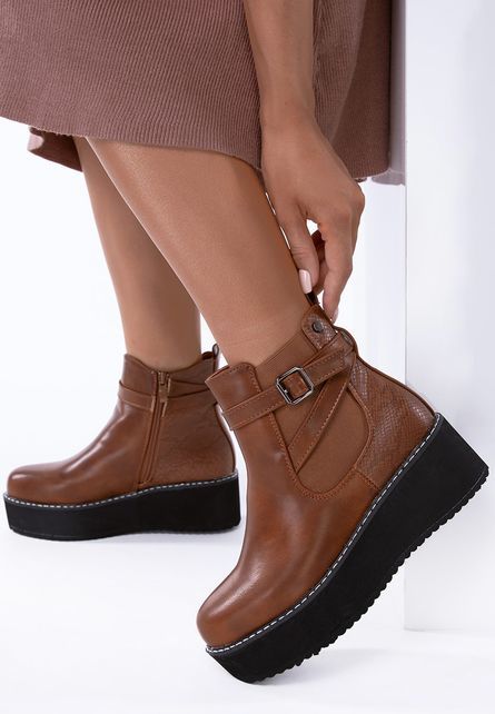 Davina camel női platform cipő fotója