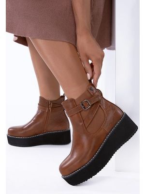 Davina camel női platform cipő