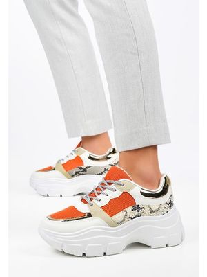 Devon narancssárga telitalpú sneakers