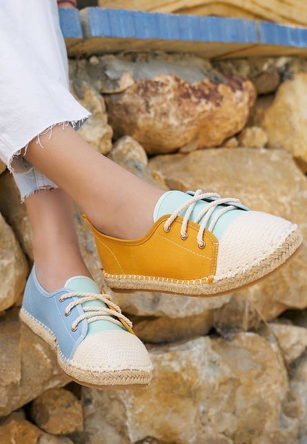 Doria sárga női espadrilles fotója