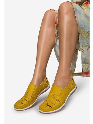 Arasia sárga bőr espadrilles