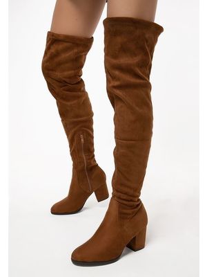 Devine camel magassarkú csizma