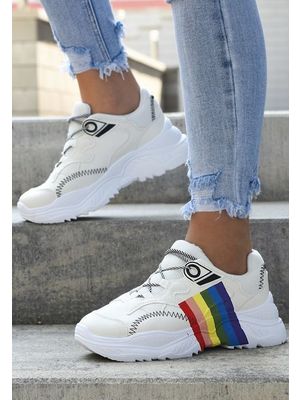 Jogging fehér női sneakers