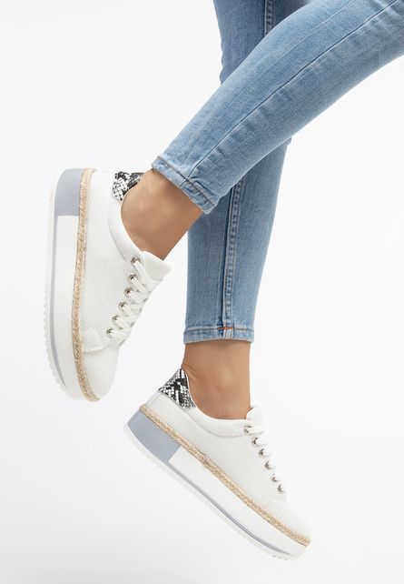 Genefer fehér telitalpú sneakers fotója