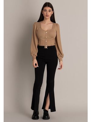 Poppy camel blúz