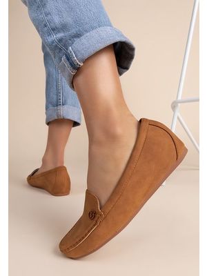 Jenefer camel bőr mokaszin