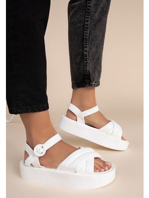 Monika fehér platform szandál